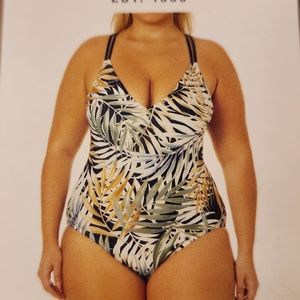 Hurley Women's One piece Swimsuit Tropical Print - XL